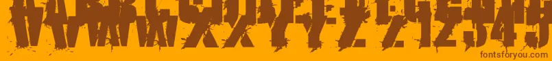 KriptonA1 Font – Brown Fonts on Orange Background