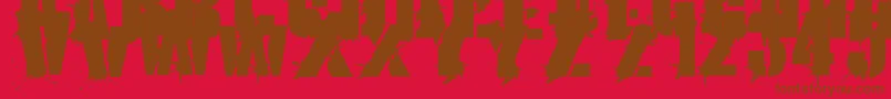 fuente KriptonA1 – Fuentes Marrones Sobre Fondo Rojo