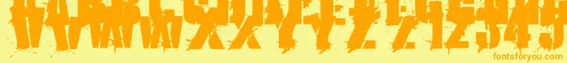KriptonA1 Font – Orange Fonts on Yellow Background