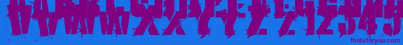 KriptonA1 Font – Purple Fonts on Blue Background