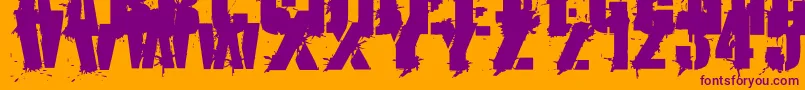 KriptonA1 Font – Purple Fonts on Orange Background