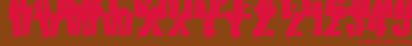 KriptonA1 Font – Red Fonts on Brown Background