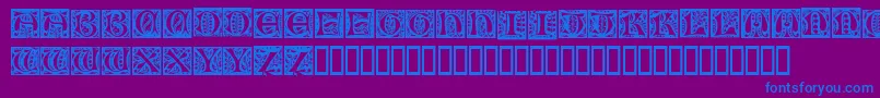 fuente NouveauDropCaps – Fuentes Azules Sobre Fondo Morado