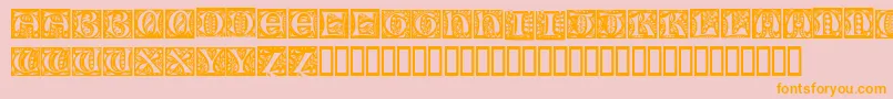 NouveauDropCaps Font – Orange Fonts on Pink Background