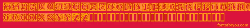 fuente NouveauDropCaps – Fuentes Naranjas Sobre Fondo Rojo