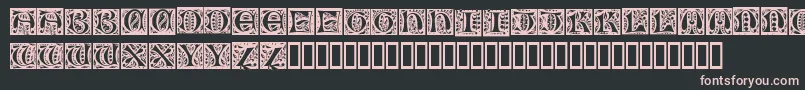 NouveauDropCaps Font – Pink Fonts on Black Background