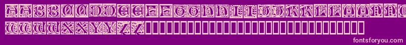 NouveauDropCaps Font – Pink Fonts on Purple Background