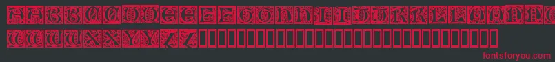 NouveauDropCaps Font – Red Fonts on Black Background