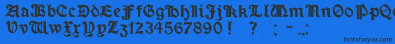 Шрифт Minim – чёрные шрифты на синем фоне