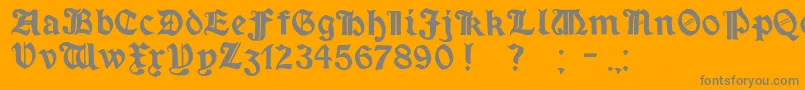 Minim Font – Gray Fonts on Orange Background