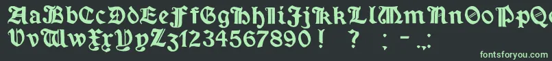 フォントMinim – 黒い背景に緑の文字