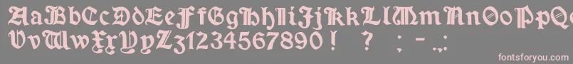 Minim Font – Pink Fonts on Gray Background