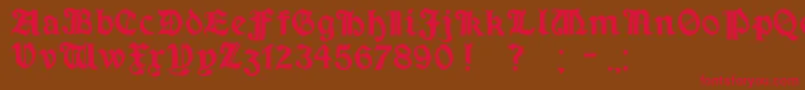 Minim Font – Red Fonts on Brown Background