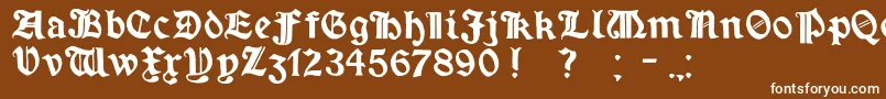 フォントMinim – 茶色の背景に白い文字