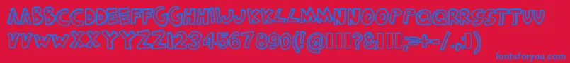 Freewind Font – Blue Fonts on Red Background