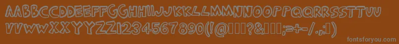Freewind-Schriftart – Graue Schriften auf braunem Hintergrund