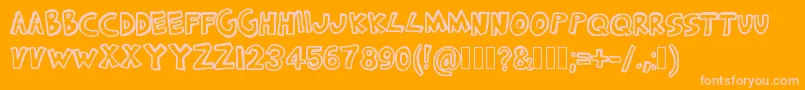 Więcej informacji o czcionce Freewind Czcionka Freewind – różowe czcionki na pomarańczowym tle
