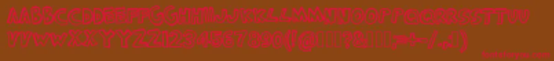 Freewind Font – Red Fonts on Brown Background