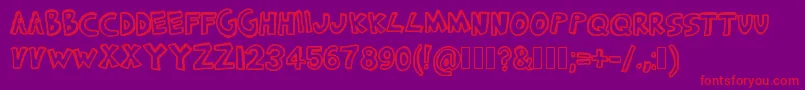 Freewind Font – Red Fonts on Purple Background