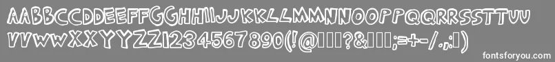 Freewind Font – White Fonts on Gray Background