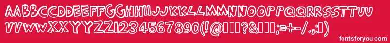 Freewind Font – White Fonts on Red Background