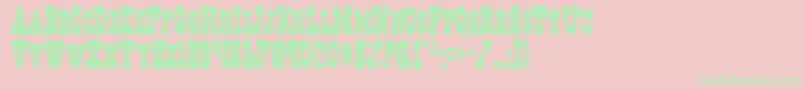 Regv2c Font – Green Fonts on Pink Background