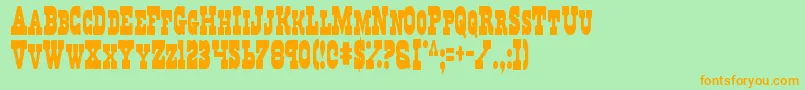 Regv2c Font – Orange Fonts on Green Background