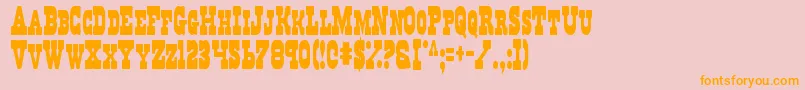 Regv2c Font – Orange Fonts on Pink Background