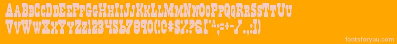 Regv2c Font – Pink Fonts on Orange Background