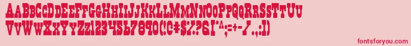 Regv2c Font – Red Fonts on Pink Background