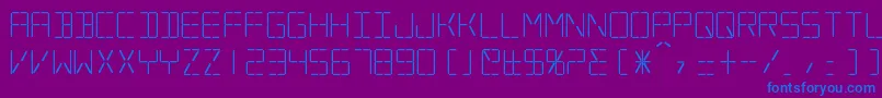 Silverball Font – Blue Fonts on Purple Background