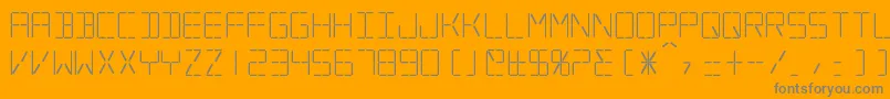 Silverball Font – Gray Fonts on Orange Background