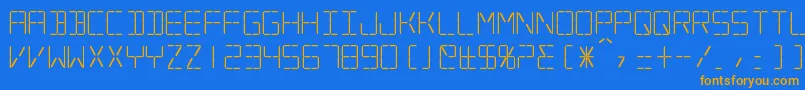 Silverball Font – Orange Fonts on Blue Background
