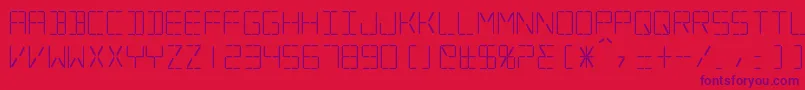 Silverball Font – Purple Fonts on Red Background