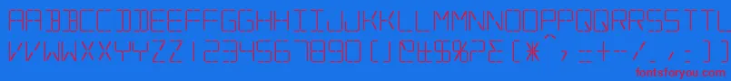 Silverball-Schriftart – Rote Schriften auf blauem Hintergrund