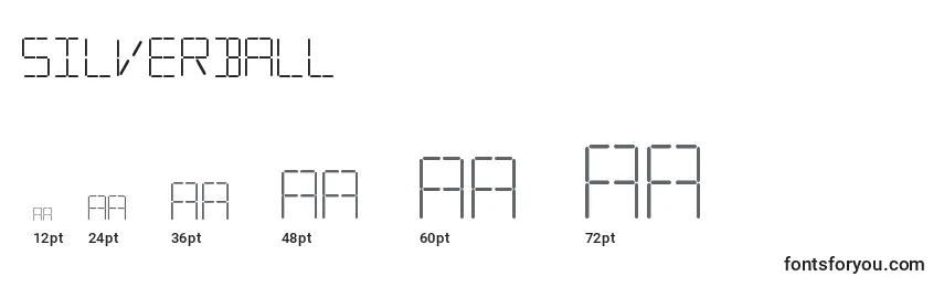 Silverball Font Sizes