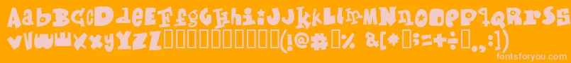 Mixed Font – Pink Fonts on Orange Background