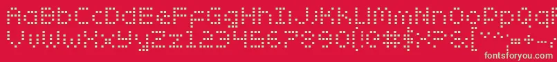 フォントZadoBold – 赤い背景に緑の文字