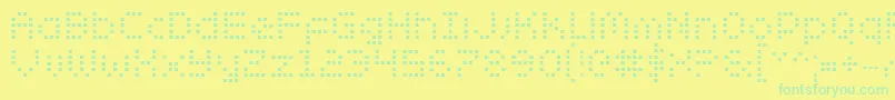 Police ZadoBold – polices vertes sur fond jaune