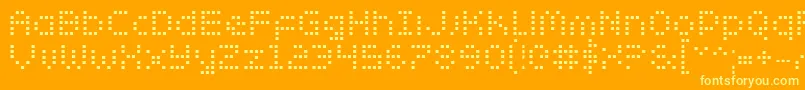 フォントZadoBold – オレンジの背景に黄色の文字