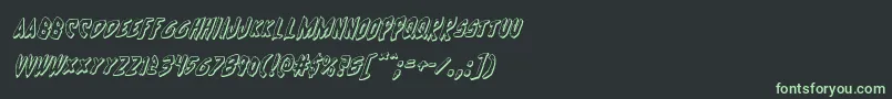 Cyrus3Dital Font – Green Fonts on Black Background