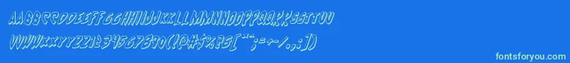 Шрифт Cyrus3Dital – зелёные шрифты на синем фоне