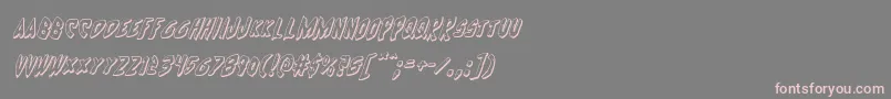 Cyrus3Dital-Schriftart – Rosa Schriften auf grauem Hintergrund