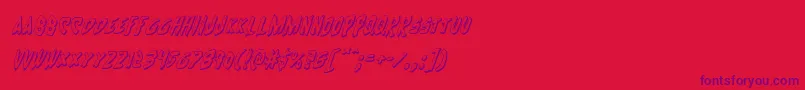 フォントCyrus3Dital – 赤い背景に紫のフォント