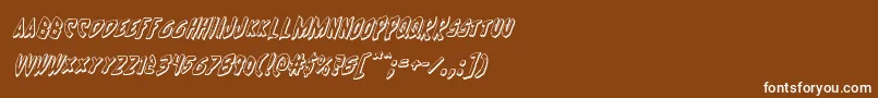 Cyrus3Dital Font – White Fonts on Brown Background