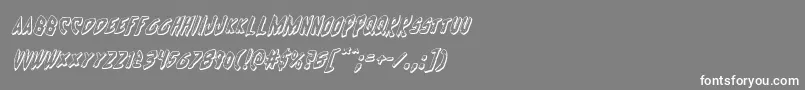 Cyrus3Dital-Schriftart – Weiße Schriften auf grauem Hintergrund