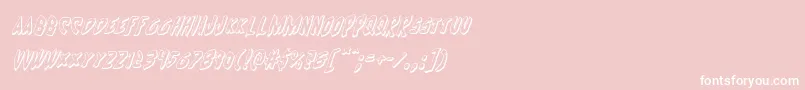 フォントCyrus3Dital – ピンクの背景に白い文字