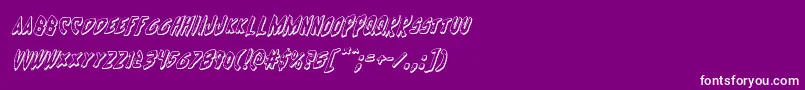 Cyrus3Dital Font – White Fonts on Purple Background