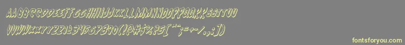 Cyrus3Dital-Schriftart – Gelbe Schriften auf grauem Hintergrund