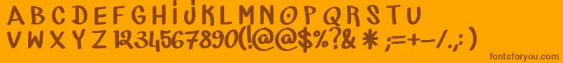 MarkerCre Font – Brown Fonts on Orange Background